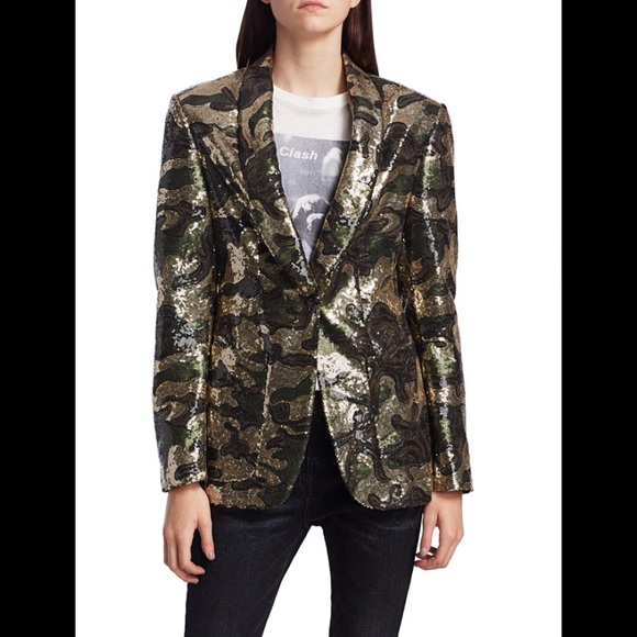 R13 sequin camo jacket.. $1795 Size XS. - Picture 4 of 8